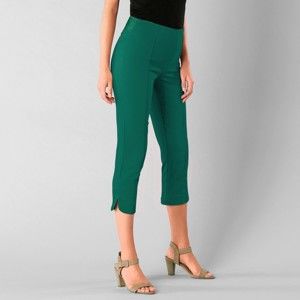 Blancheporte 3/4 ultra strečové kalhoty zelená 42