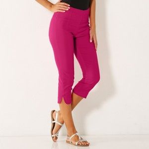 Blancheporte 3/4 ultra strečové kalhoty indická růžová 52