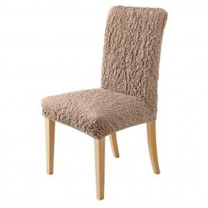 Blancheporte Extra pružný potah na židli, jednobarevný béžová sedák+opěradlo