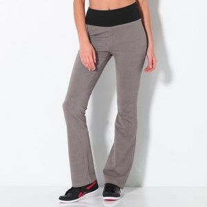 Blancheporte Sportovní kalhoty s kontrastním pasem šedá/černá 52