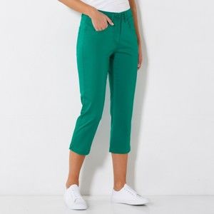 Blancheporte 3/4 kalhoty s rozparky zelená 50