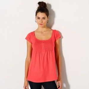 Blancheporte Jednobarevné tričko korálová 50