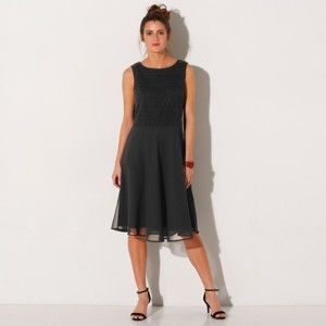 Blancheporte Šaty ze dvou materiálů černá 36