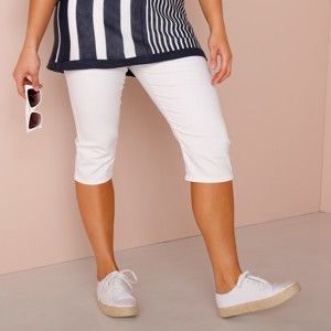 Blancheporte Korzárské kalhoty s pružným pasem bílá 42/44