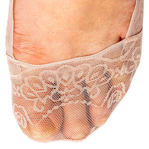 Blancheporte Sada krajkových nízkých ponožek růžová/bílá/růžová 36-41