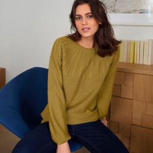 Blancheporte Originální pulovr olivová 52