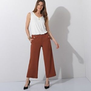 Blancheporte 7/8 kalhoty s knoflíky paprika 54