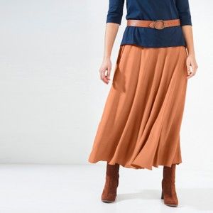 Blancheporte Jednobarevná vzdušná sukně karamelová 52