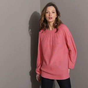 Blancheporte Originální pulovr růžová 50