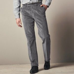 Blancheporte Manšestrové kalhoty s pružným pasem šedá 46