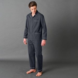 Blancheporte Klasické pyžamo, popelín antracitová 97/106 (L)