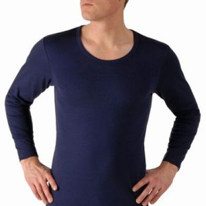 Blancheporte Sada 2 spodních triček s dlouhými rukávy nám.modrá 125/132 (4XL)