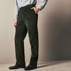 Blancheporte Kalhoty s pružným pasem, manšestr zelená 60
