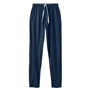 Blancheporte Jednobarevné pyžamové kalhoty nám.modrá 48/50