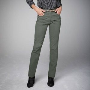 Blancheporte Zeštíhlující kalhoty, vyšší postava khaki 46