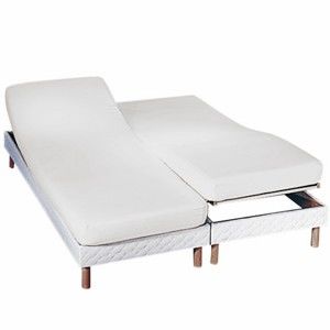 Blancheporte Jednobarevné napínací prostěradlo na polohovatelnou postel, flanel bílá napínací prostěradlo 180x200cm