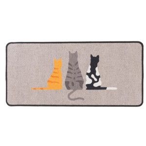 Blancheporte Kuchyňský kobereček Kočky šedá 46x98cm