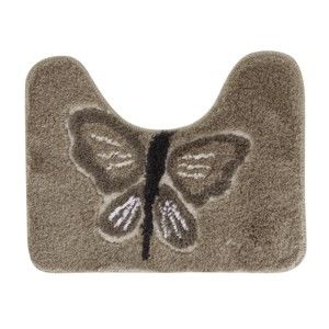 Blancheporte Koupelnová předložka, Motýli béžová/hnědošedá 60x100cm