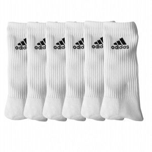 Blancheporte Bílé ponožky "crew" zn. Adidas, sada 6 párů bílá 40/42
