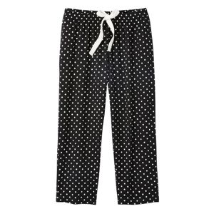 Blancheporte 3/4 pyžamové kalhoty s potiskem puntíků Lola černá/sl.kost 46/48