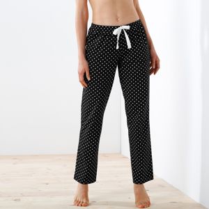 Blancheporte Pyžamové kalhoty s potiskem puntíků Lola černá/sl.kost 52