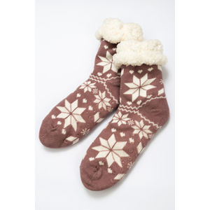Blancheporte Ponožky zimní, sněhové vločky fialová 35-42