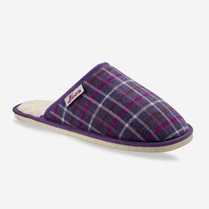 Blancheporte Kostkované pantofle s tichým došlapem fialová 36