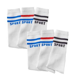 Blancheporte Sportovní ponožky, sada 6 párů bílá 39/42