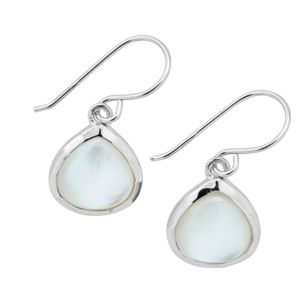 Blancheporte Náušnice se ze stříbra a bílé perleti perleťová bílá