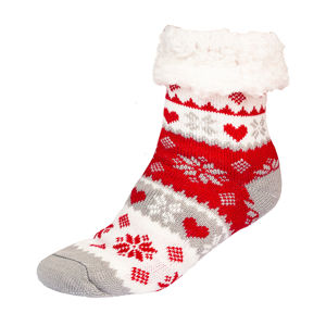 Blancheporte Ponožky zimní, šedá, červená šedá/červená 35-42