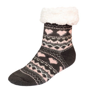 Blancheporte Ponožky zimní, šedá, růžová šedá/růžová 35-42