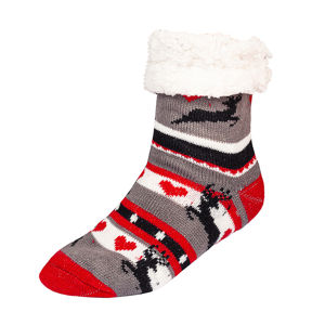 Blancheporte Ponožky zimní, šedá, červená šedá/červená 35-42