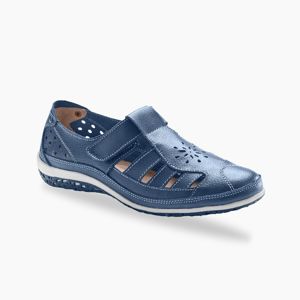 Blancheporte Kožené sandály, námořnicky modré nám.modrá 39