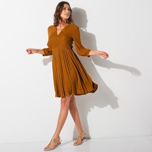 Blancheporte Šaty s krajkovými detaily karamelová 54