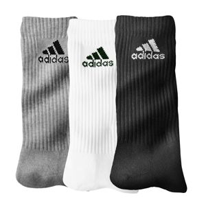 Blancheporte Ponožky "crew" zn. Adidas, sada 3 párů bílá+šedá+černá 46/48