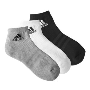 Blancheporte Kotníkové ponožky "Ankle Crew" zn. Adidas, sada 3 párů bílá+šedá+černá 37/39