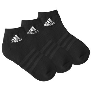 Blancheporte Kotníkové černé ponožky "Ankle Crew" zn. Adidas, sada 3 párů černá 46/48