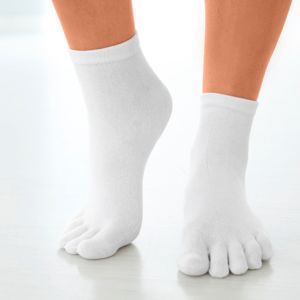 Blancheporte Ponožky s vytvarovanými prsty, 1 pár bílá dámské