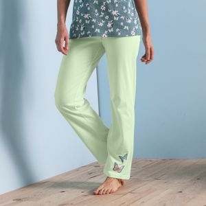 Blancheporte Pyžamové kalhoty se středovým motivem motýlů, bavlna anýzová 50