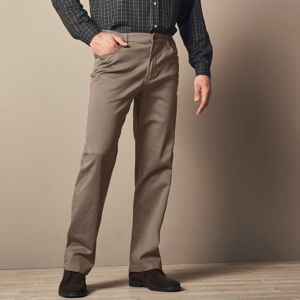 Blancheporte Twilové kalhoty rovného střihu karamelová 58