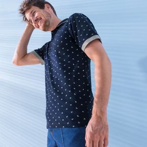 Blancheporte Polo tričko z piké úpletu, minimalistický design nám.modrá 97/106 (L)