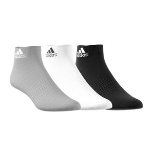 Blancheporte Ponožky Quarter "Ankle Crew", sada 3 párů šedá+bílá+černá 34/36