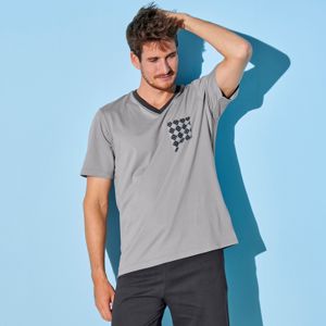 Blancheporte Pyžamové tričko s krátkými rukávy, světle šedé světle šedá 107/116 (XL)