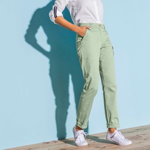Blancheporte Strečové chino kalhoty světle zelená 42