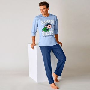 Blancheporte Pyžamo s kalhotami Gaston Lagaffe modrá džínová/nám.modrá 97/106 (L)