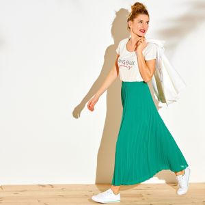 Blancheporte Dlouhá plisovaná sukně zelená 40