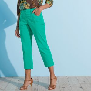 Blancheporte 3/4 strečové kalhoty zelená 46
