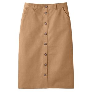Blancheporte Rovná sukně na knoflíky karamelová 52