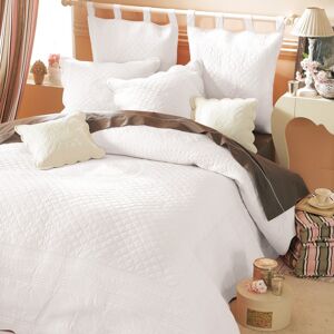 Blancheporte Jednobarevný prošívaný přehoz na postel Cassandre bílá 150x150cm