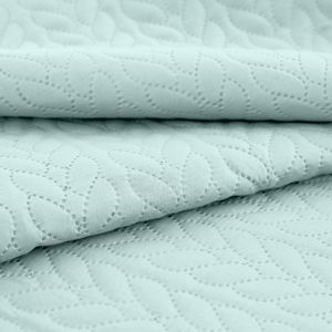 Blancheporte Prošívaný přehoz na postel s geometrickým vzorem zelenkavá povlak na polštář 65x65cm,lem